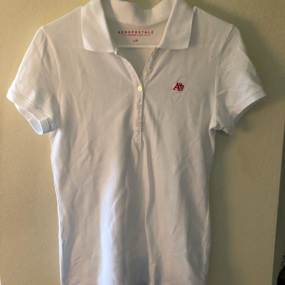 White Aeropostale polo